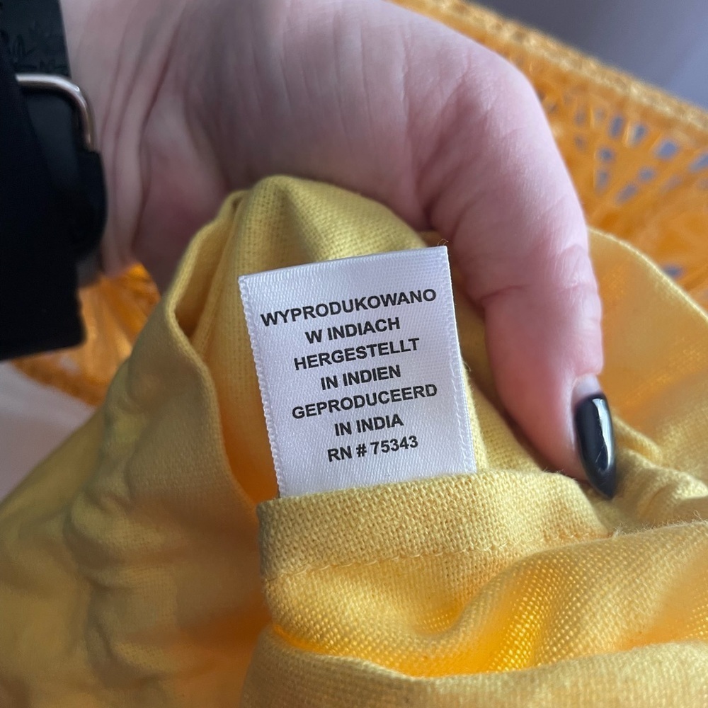 NEW House of Harlow Handwoven Hand Bag Purse Raffia Yellow Gold Vacation Resort - Picture 7 of 13